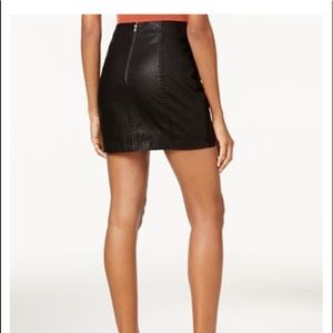 Free People Vegan Leather Mini Skirt Modern Femme